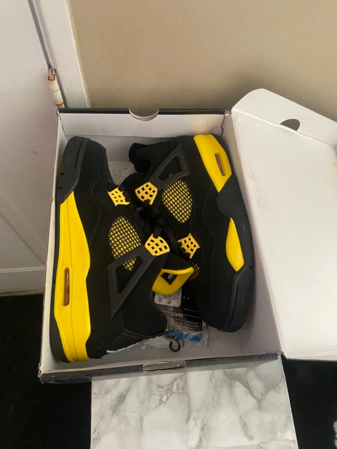 Air Jordan 4 'Lightning' Black Yellow - photo 5