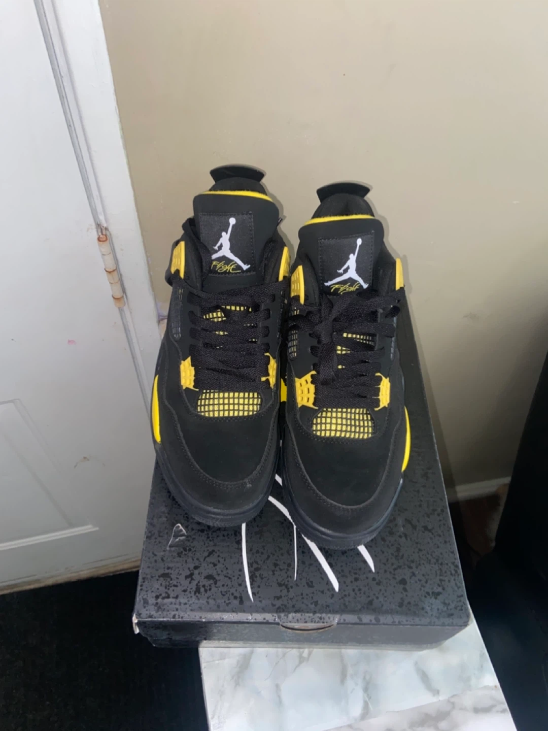 Air Jordan 4 'Lightning' Black Yellow - photo 2
