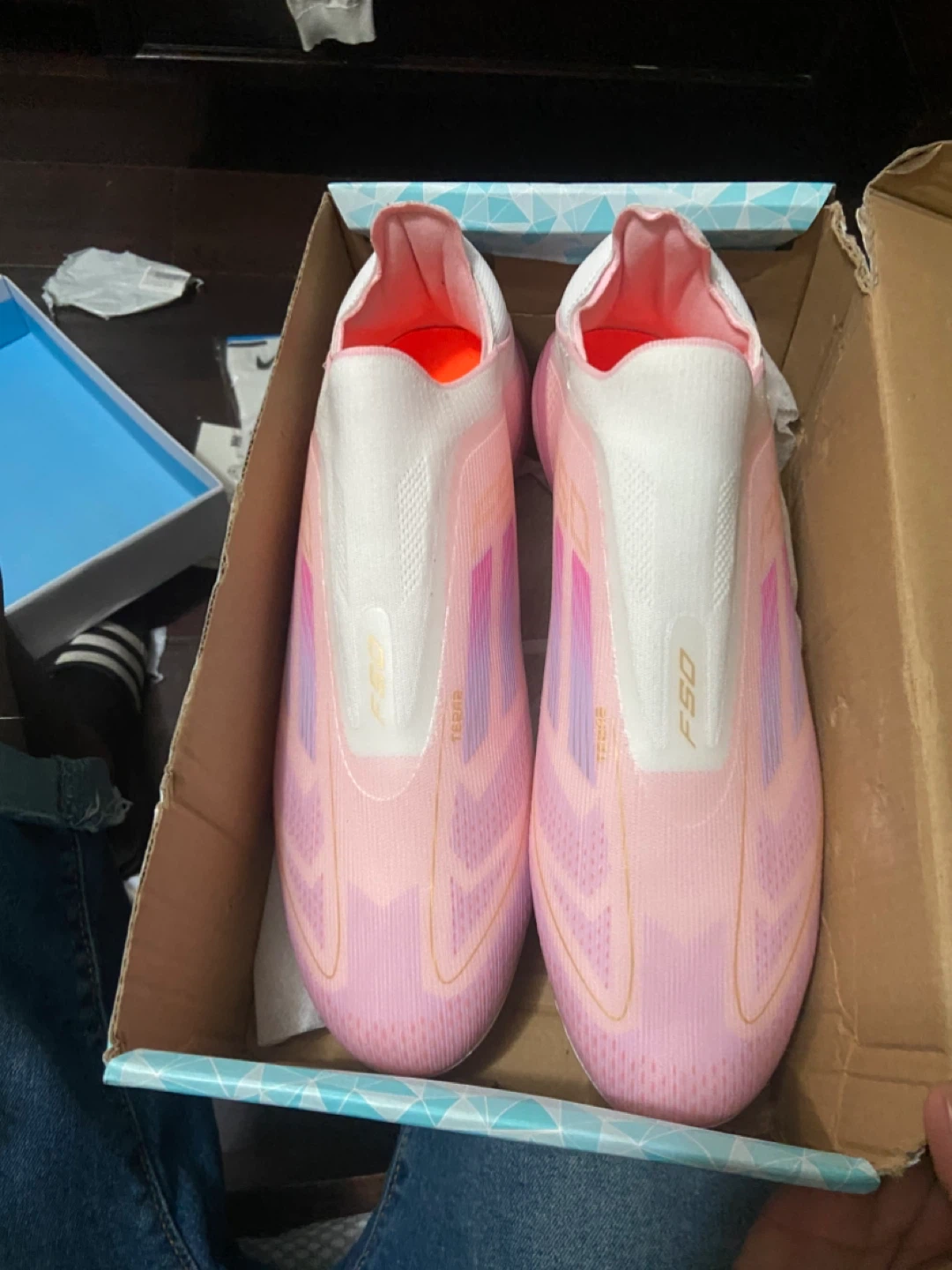 Adidas F50 Laceless Soccer Cleats Pink Size 9.5 - photo 2