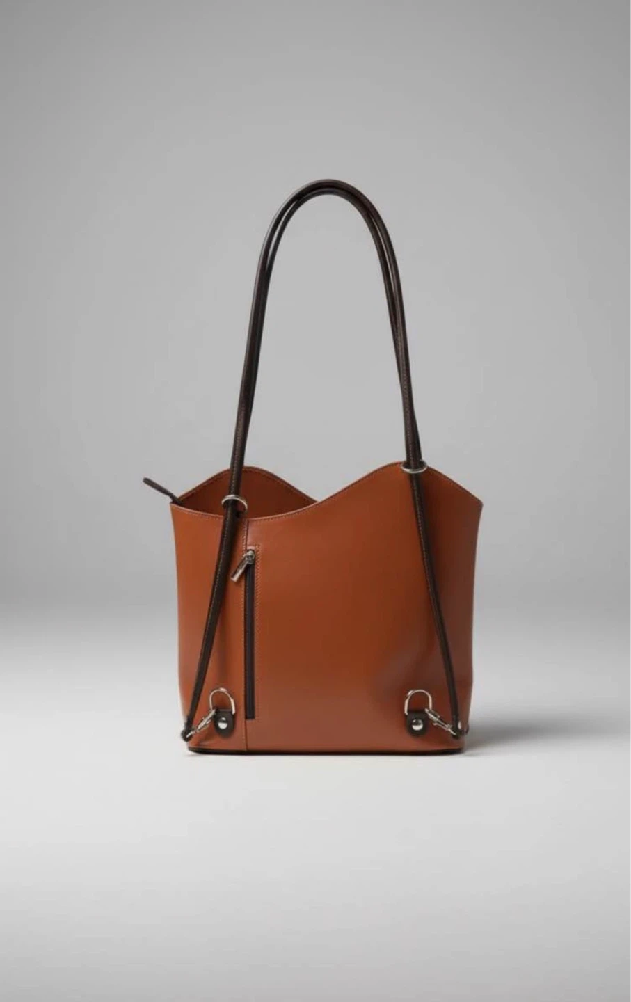 Brown Leather Convertible Purse
