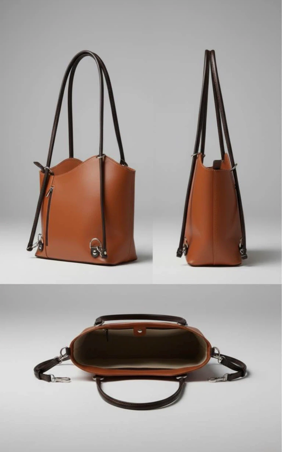 Brown Leather Convertible Purse - photo 2