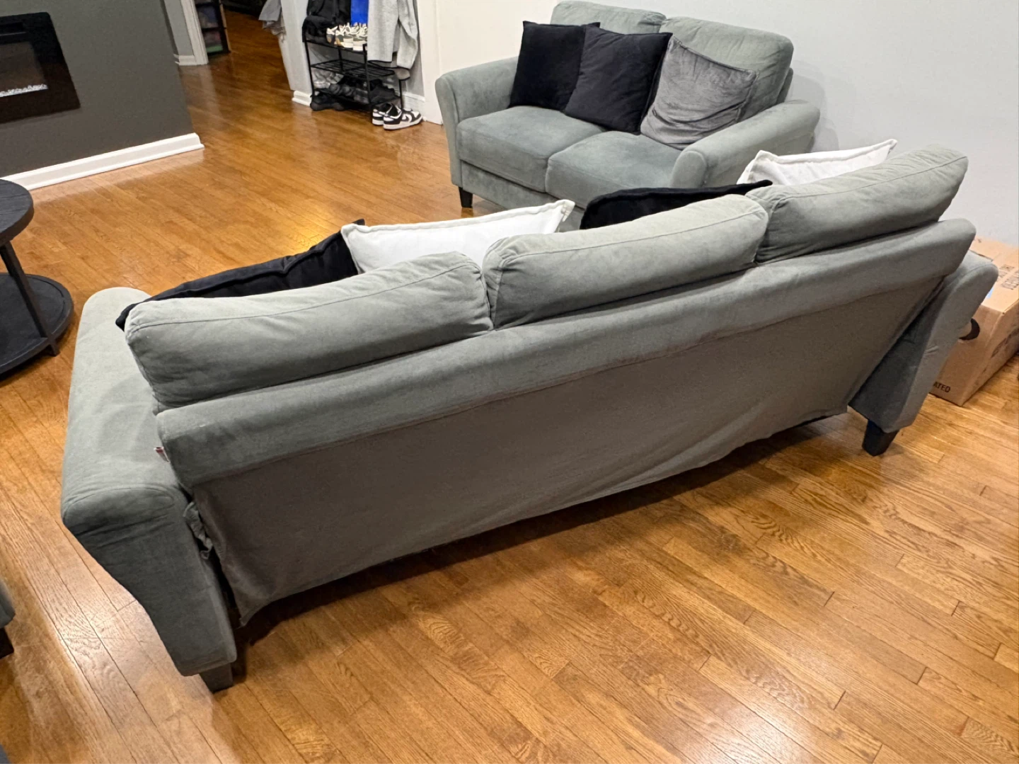 Grey Loveseat and Armchair Set - photo 2