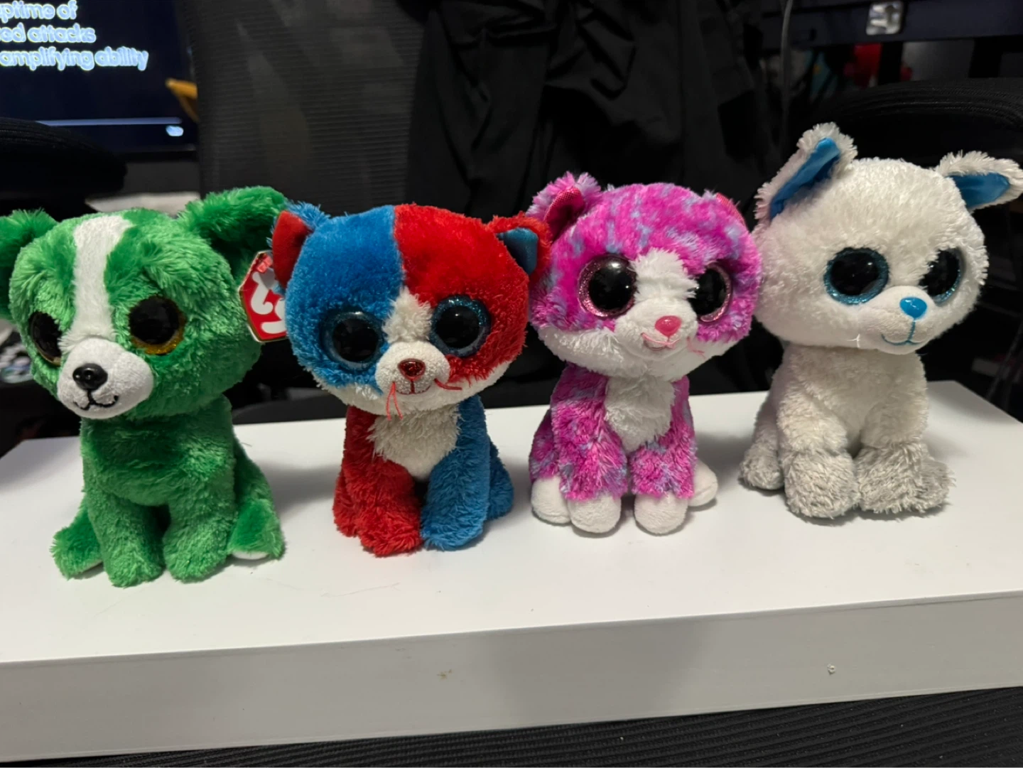 Set of 4 Ty Beanie Boos stuffed animals