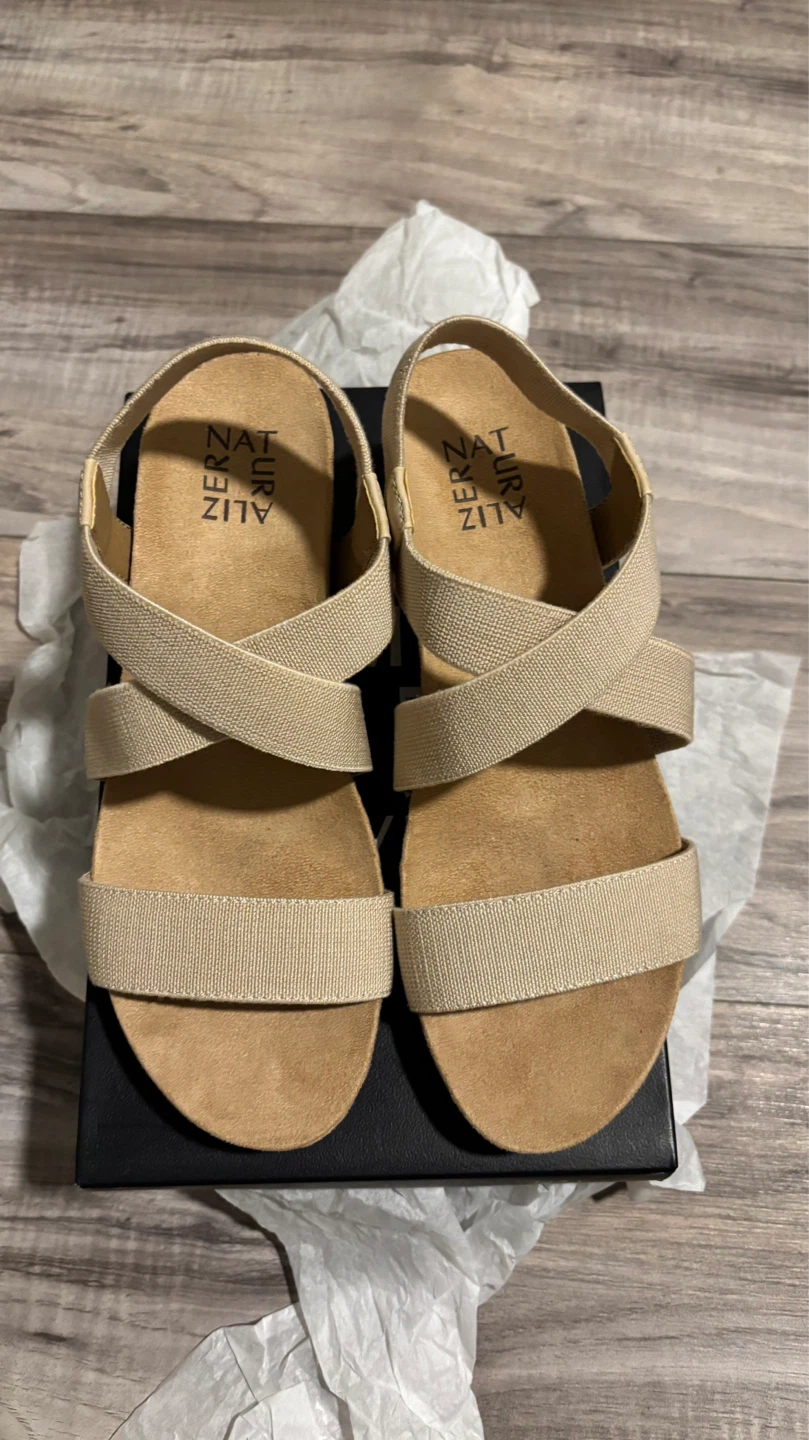 Naturalizer Tan Wedge Sandals & brand new Missguided skirt - photo 4
