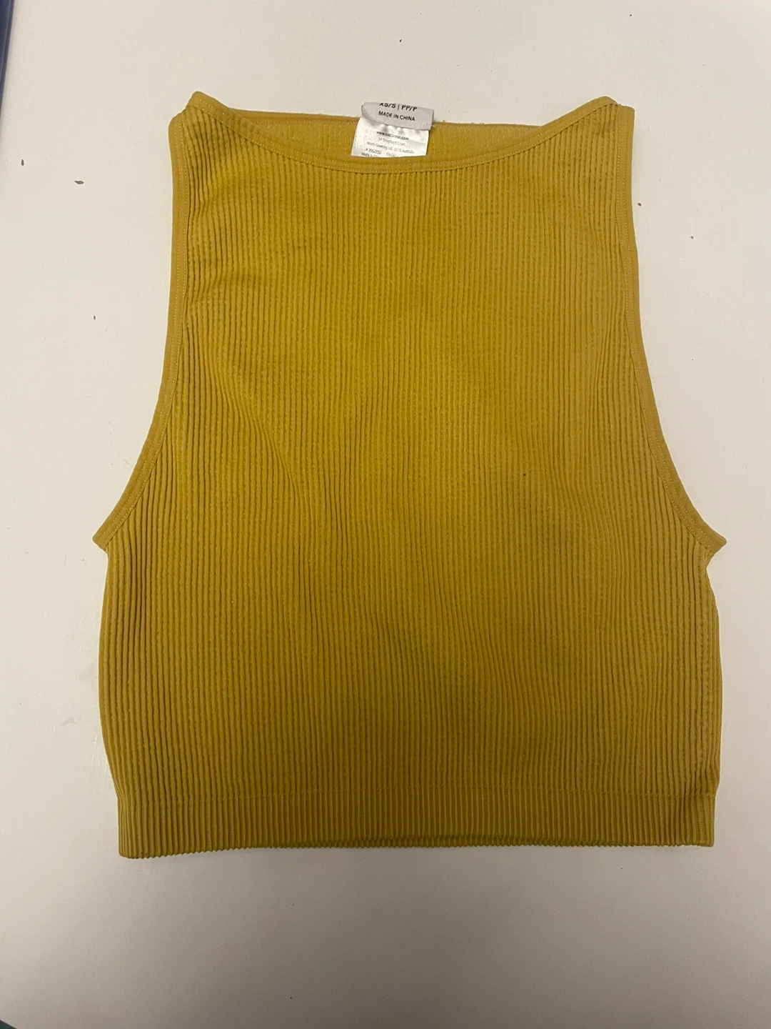 Cotton On Ribbed Tank Top - Yellow - XS/S