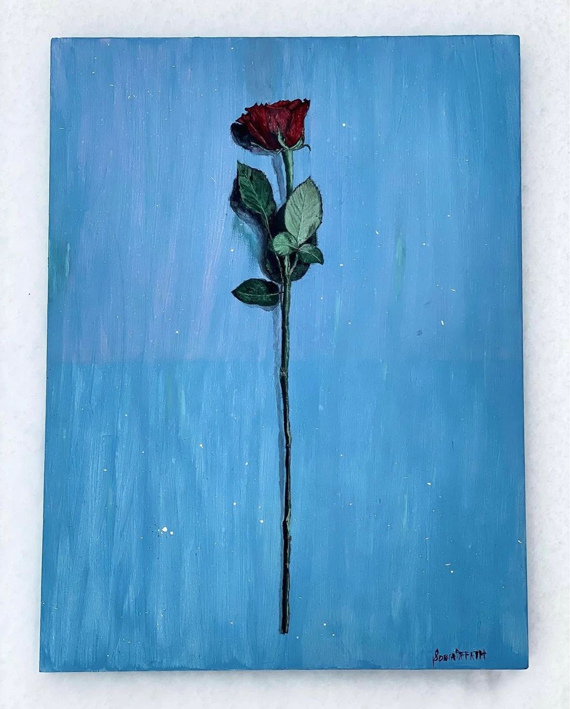 Original Acrylic Painting, Beauty & The Beast Enchanted Rose 🥀