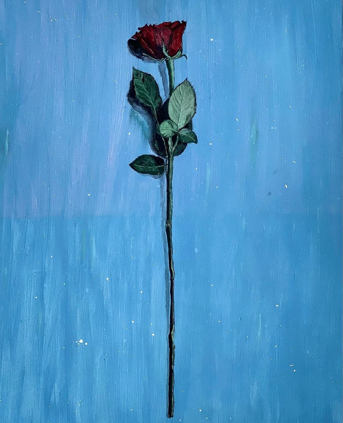 Original Acrylic Painting, Beauty & The Beast Enchanted Rose 🥀 - photo 2