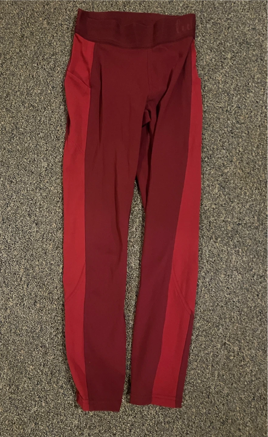 Lululemon Burgundy & Red Leggings