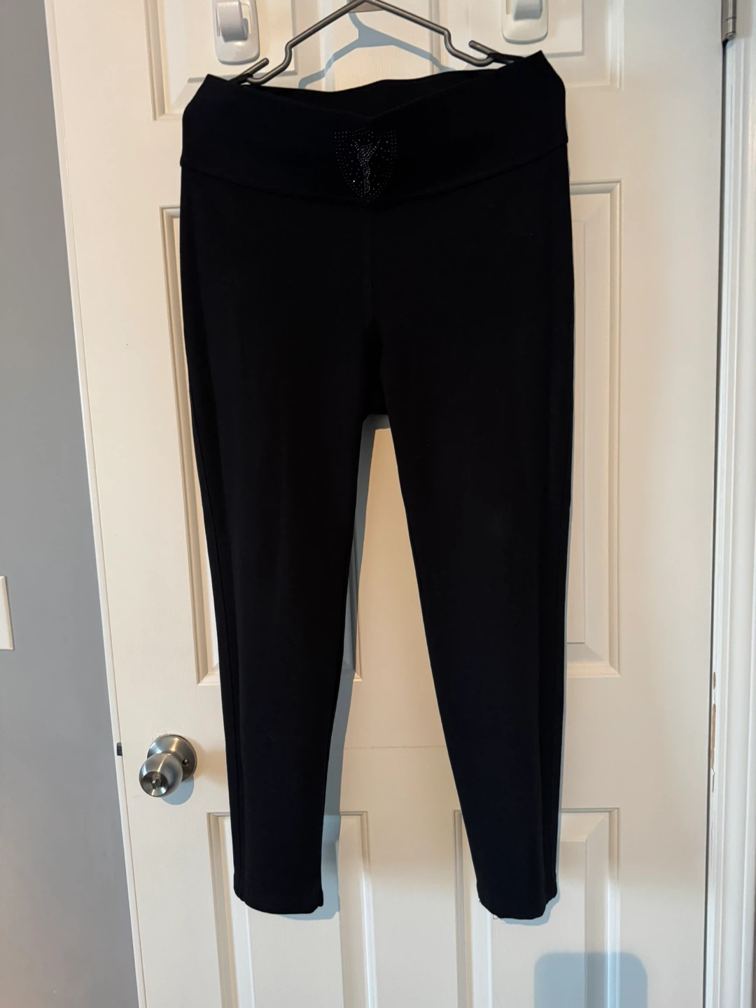 GALIFE Black Rhinestone Embellished Leggings
