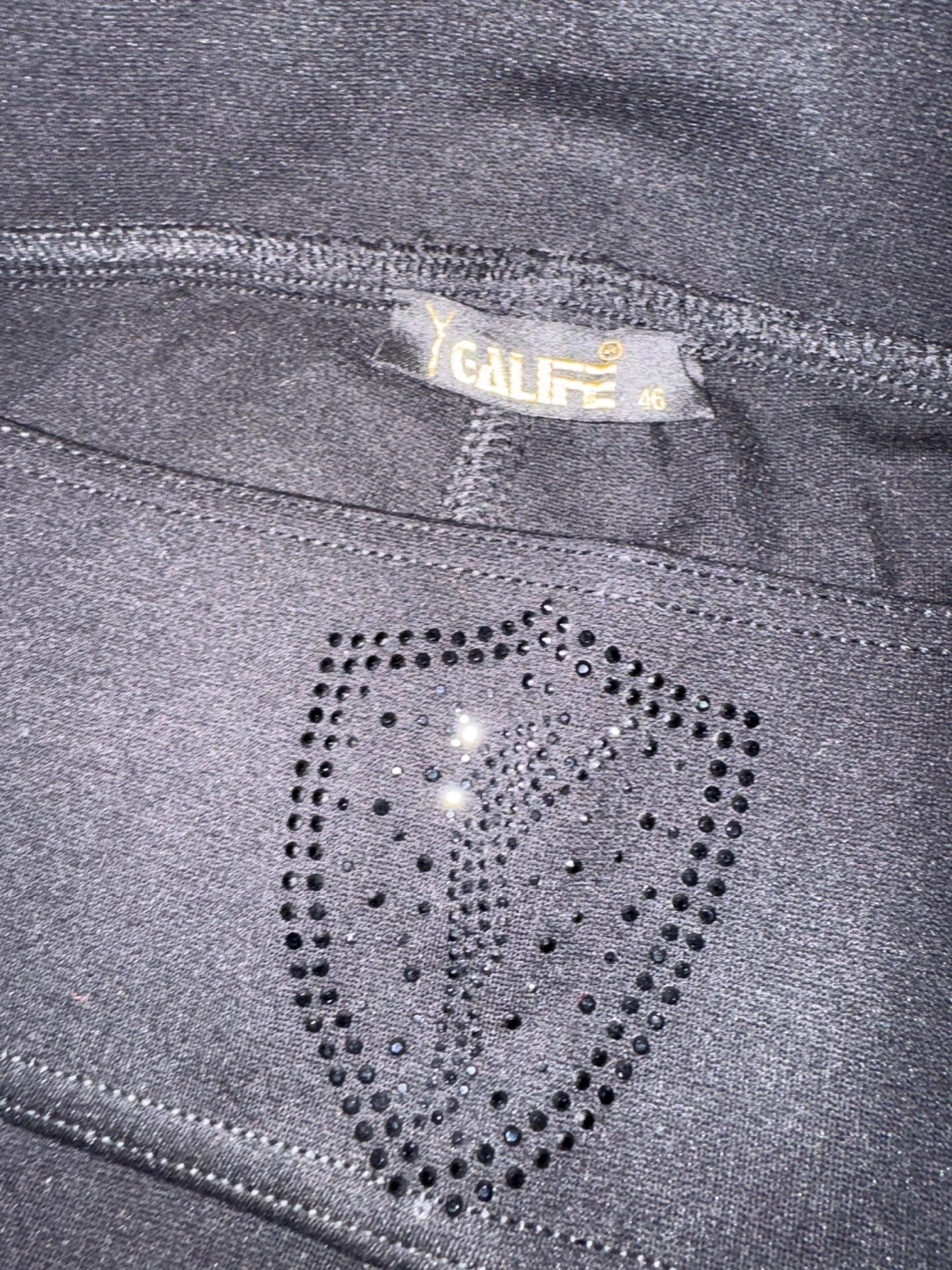 GALIFE Black Rhinestone Embellished Leggings - photo 2