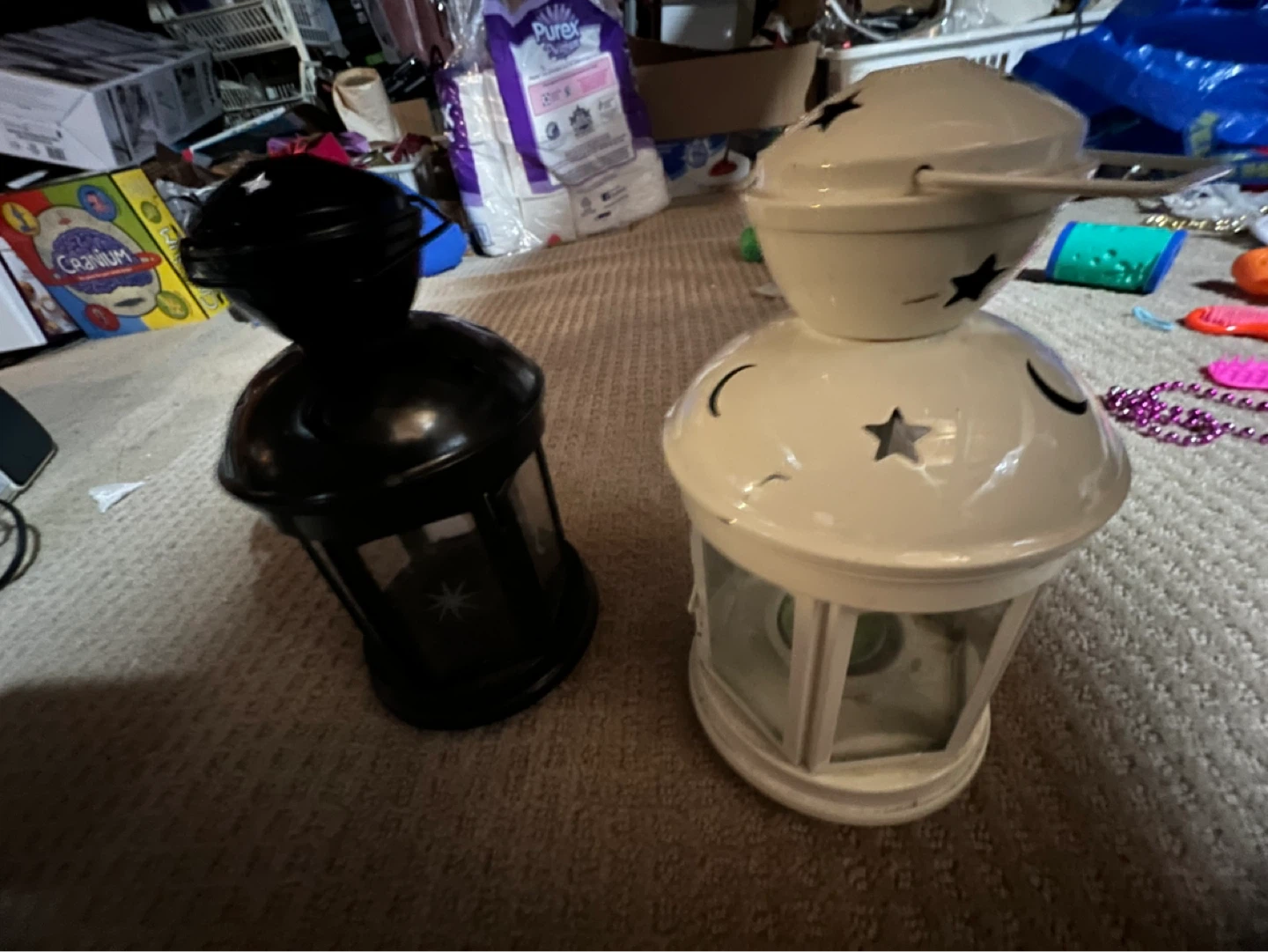 Set of 2 Black and White Decorative Lanterns - photo 3