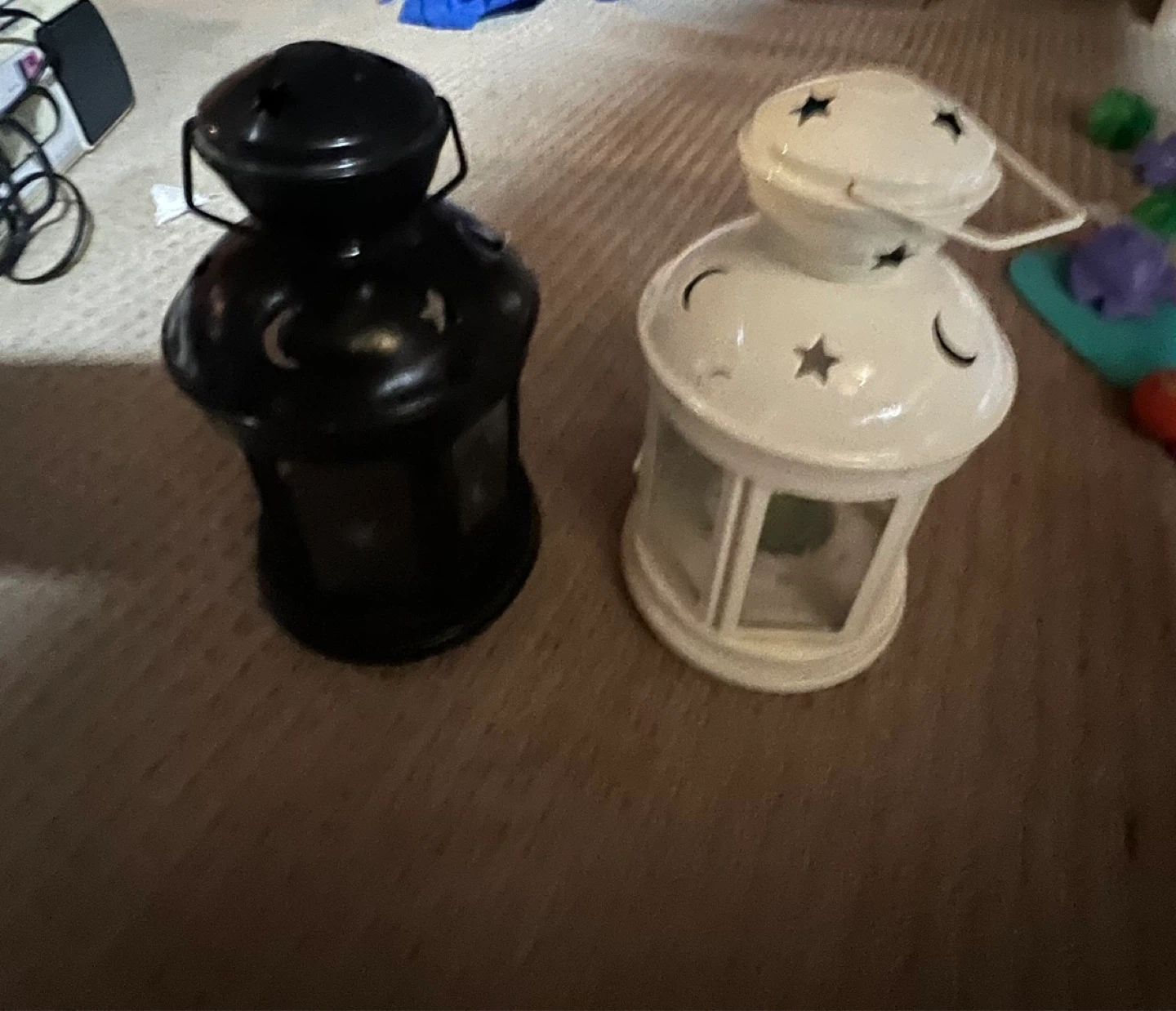 Set of 2 Black and White Decorative Lanterns - photo 2