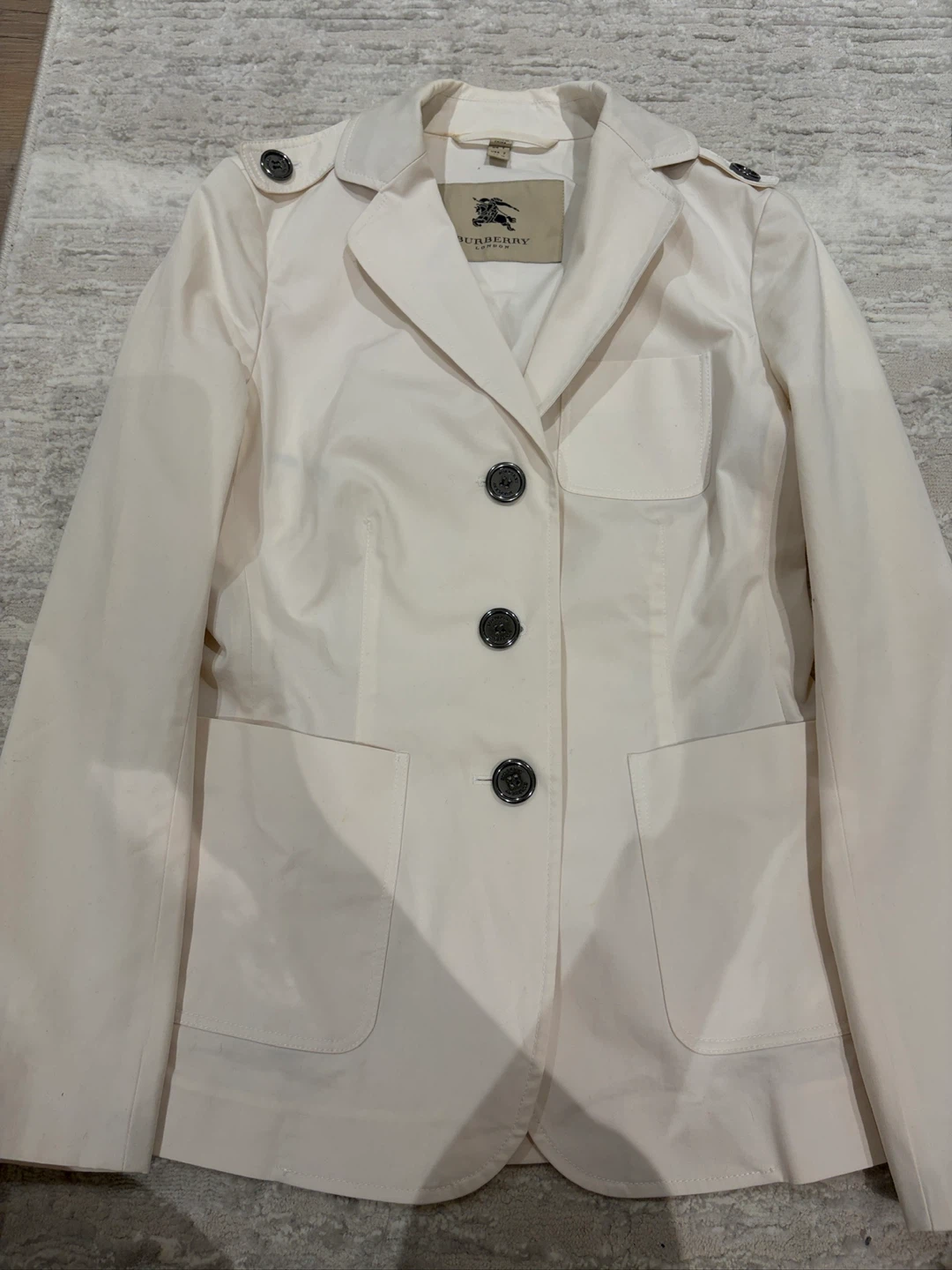 Burberry London Cream Jacket - UK 4 / US 2