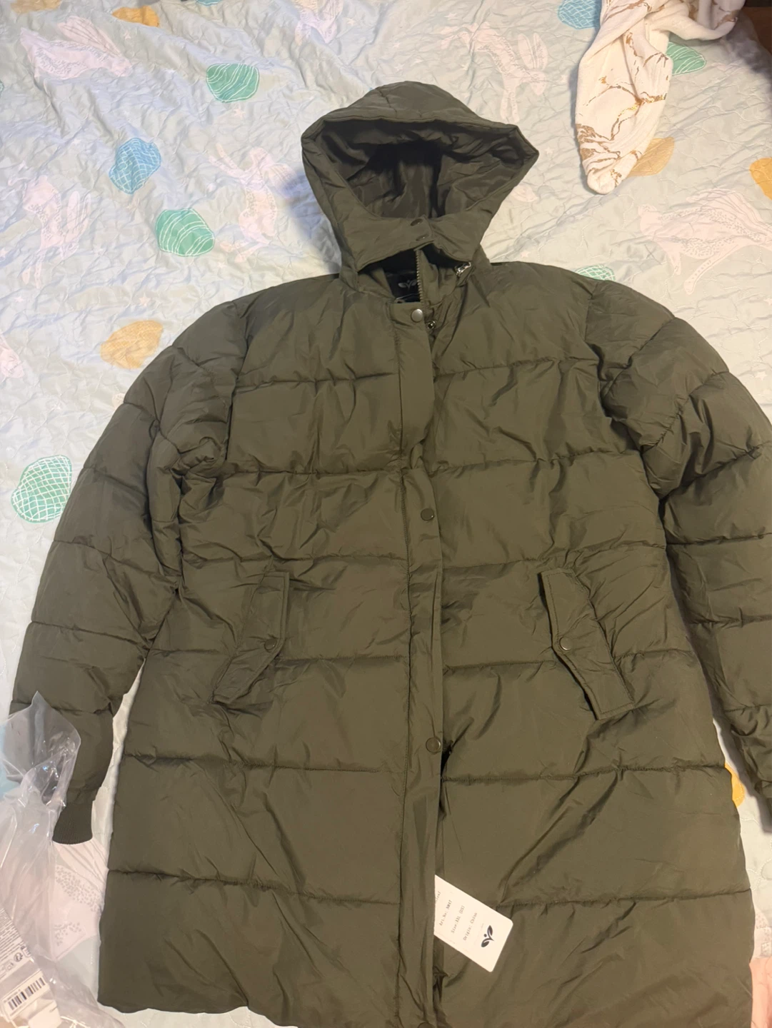 GGleaf Puffer Coat - Olive Green, Size XXL - photo 2