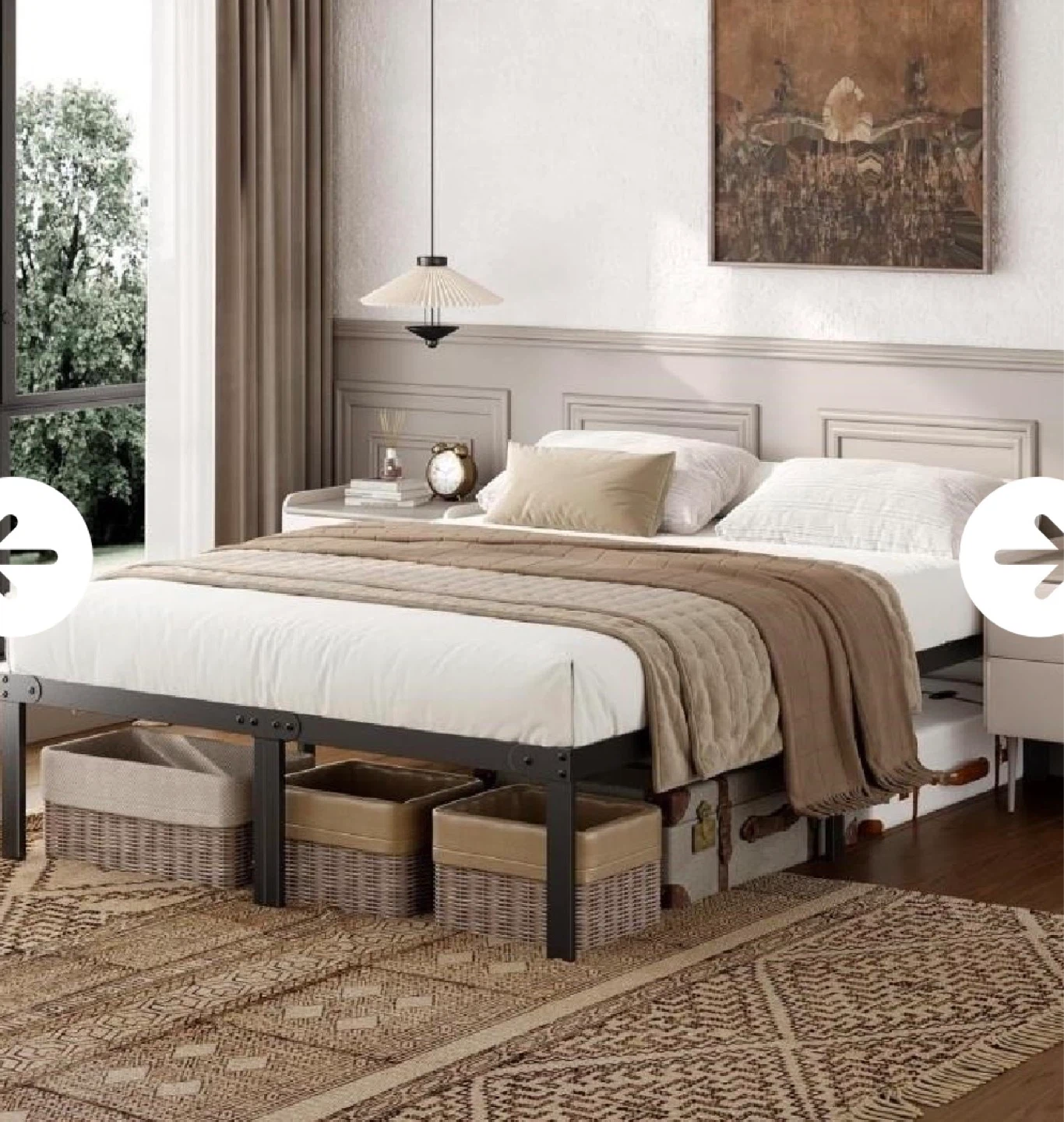 Queen Size Metal Bed Frame - photo 2