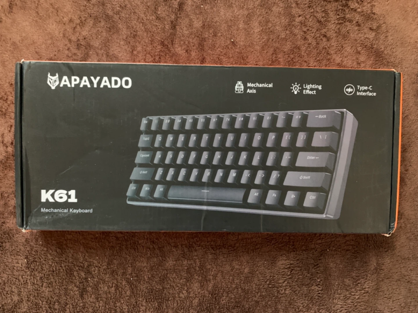 APAYADO K61 Mechanical Keyboard Lighting Effect Type C Interface