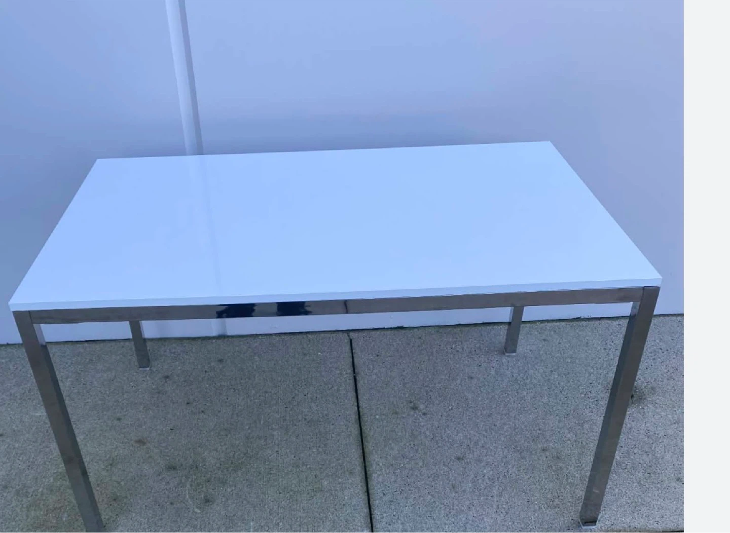 Ikea TORSBY Metal Chrome-Plated high-Gloss Table - photo 2