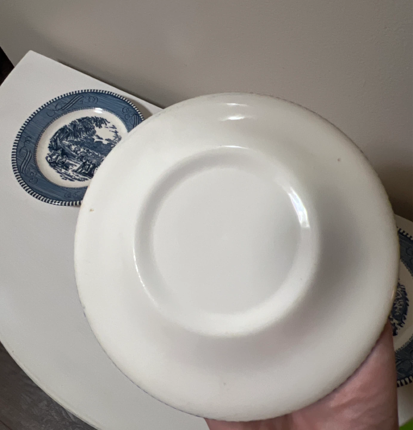 Three Vintage Currier & Ives Harvest 6.5" Saucers - photo 2
