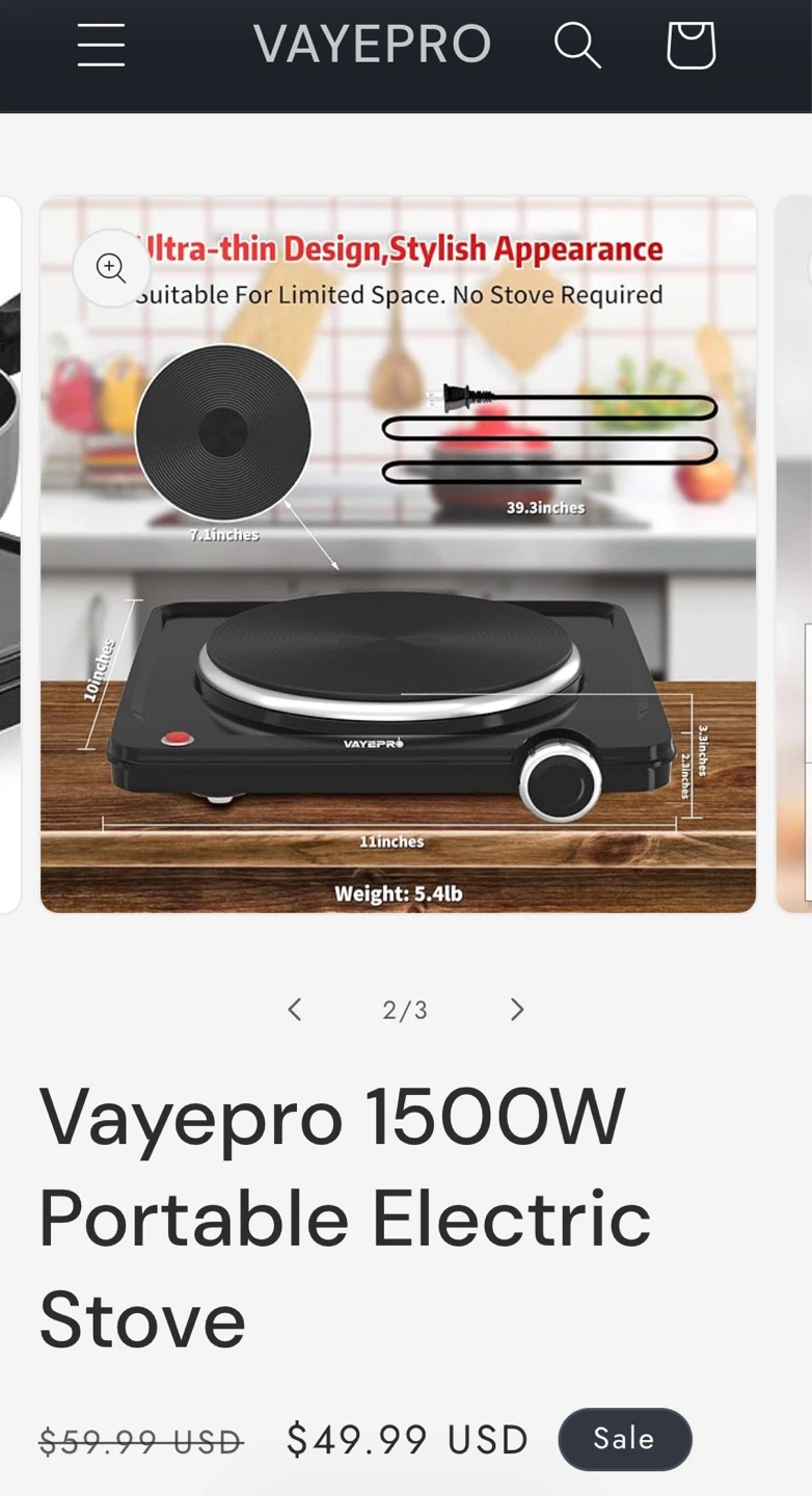 Vayepro HP102-D16 Hot Plate