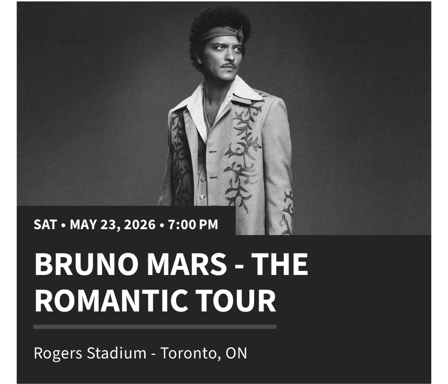 Bruno Mars concert floor seat