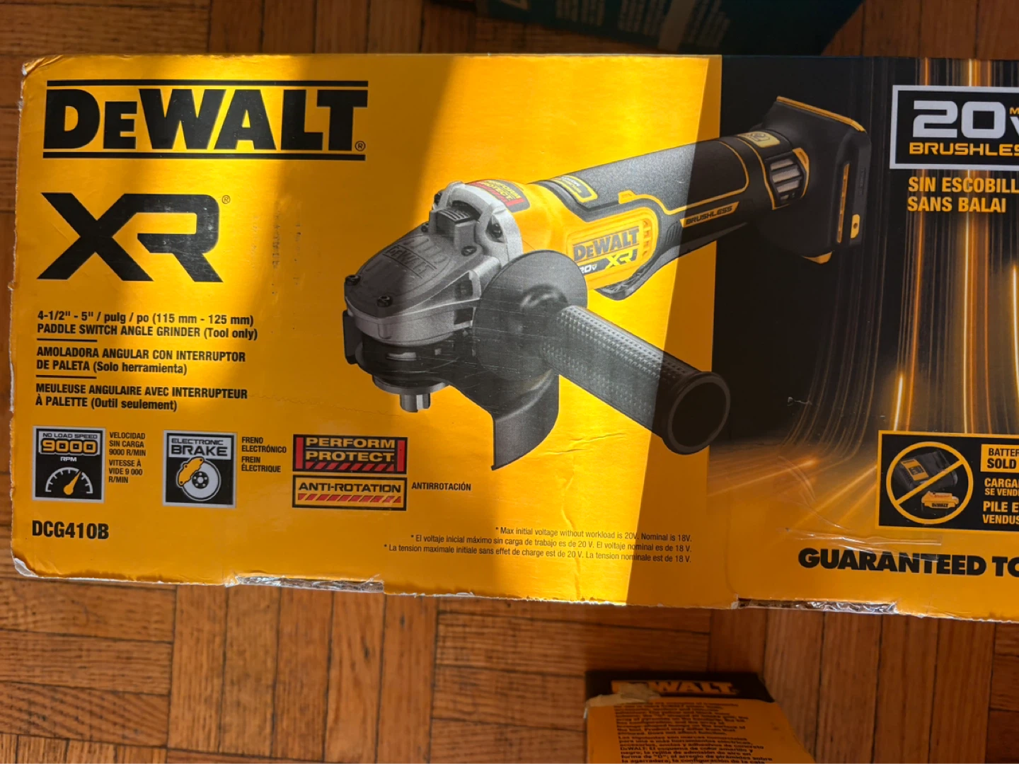 DeWalt 20V Max XR grinder and battery with charger - photo 2