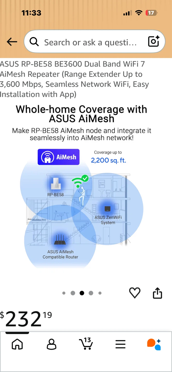 ASUS RP-BE58 BE3600 Dual Band WiFi 7 AiMesh Repeater - photo 5
