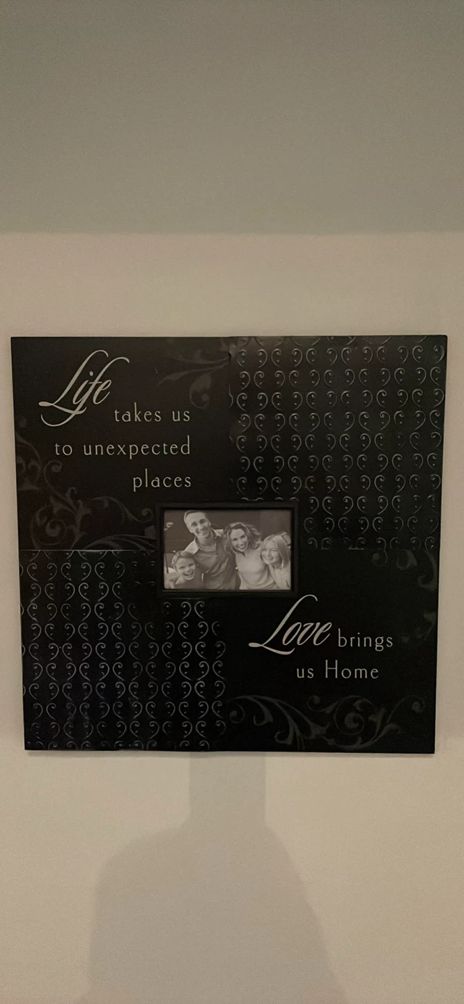 Decorative Black Metal Photo Plaque