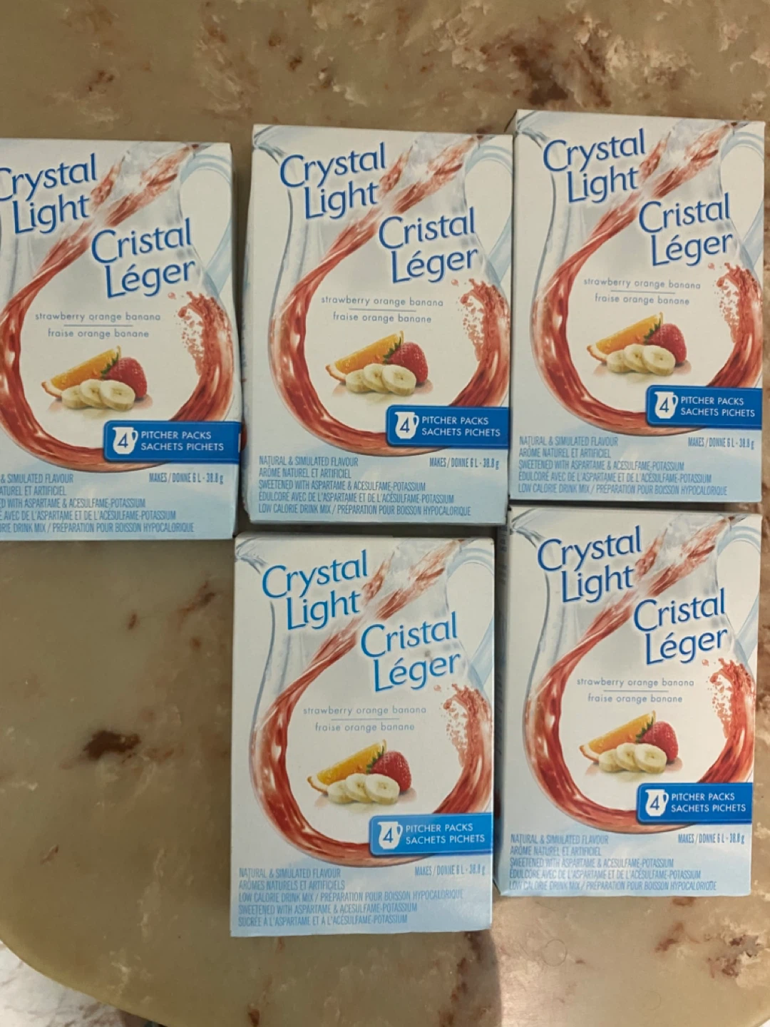 Crystal Light Strawberry Orange Banana Drink Mix (5 Packs)