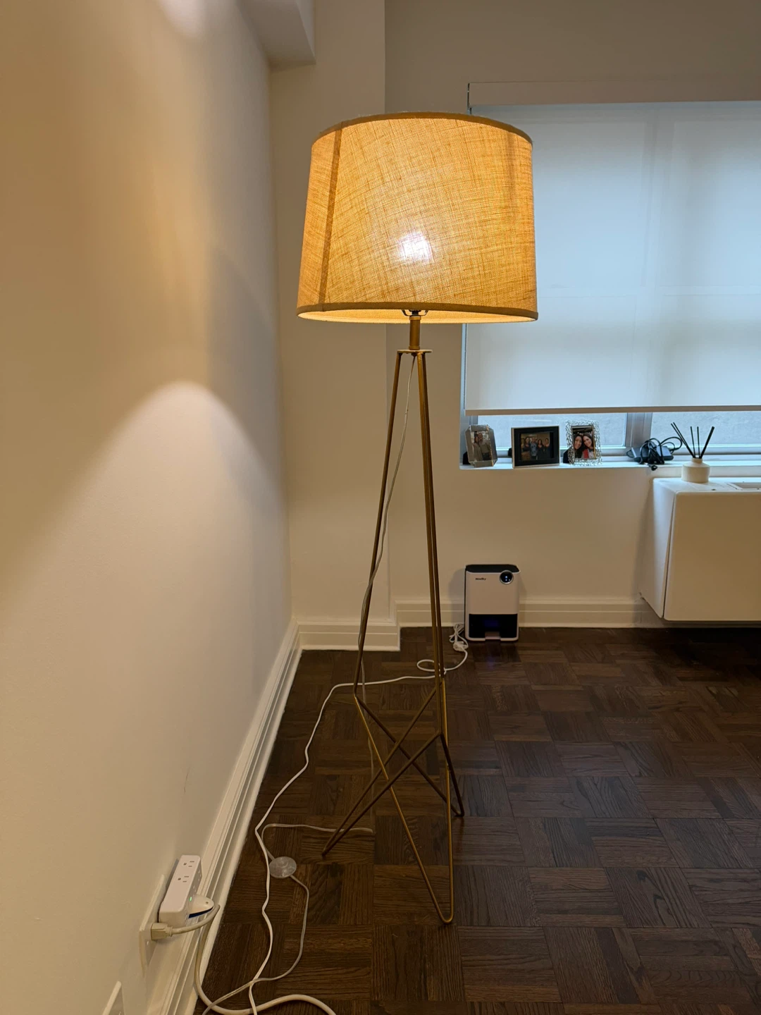 Modern Floor Lamp with Drum Shade - photo 2