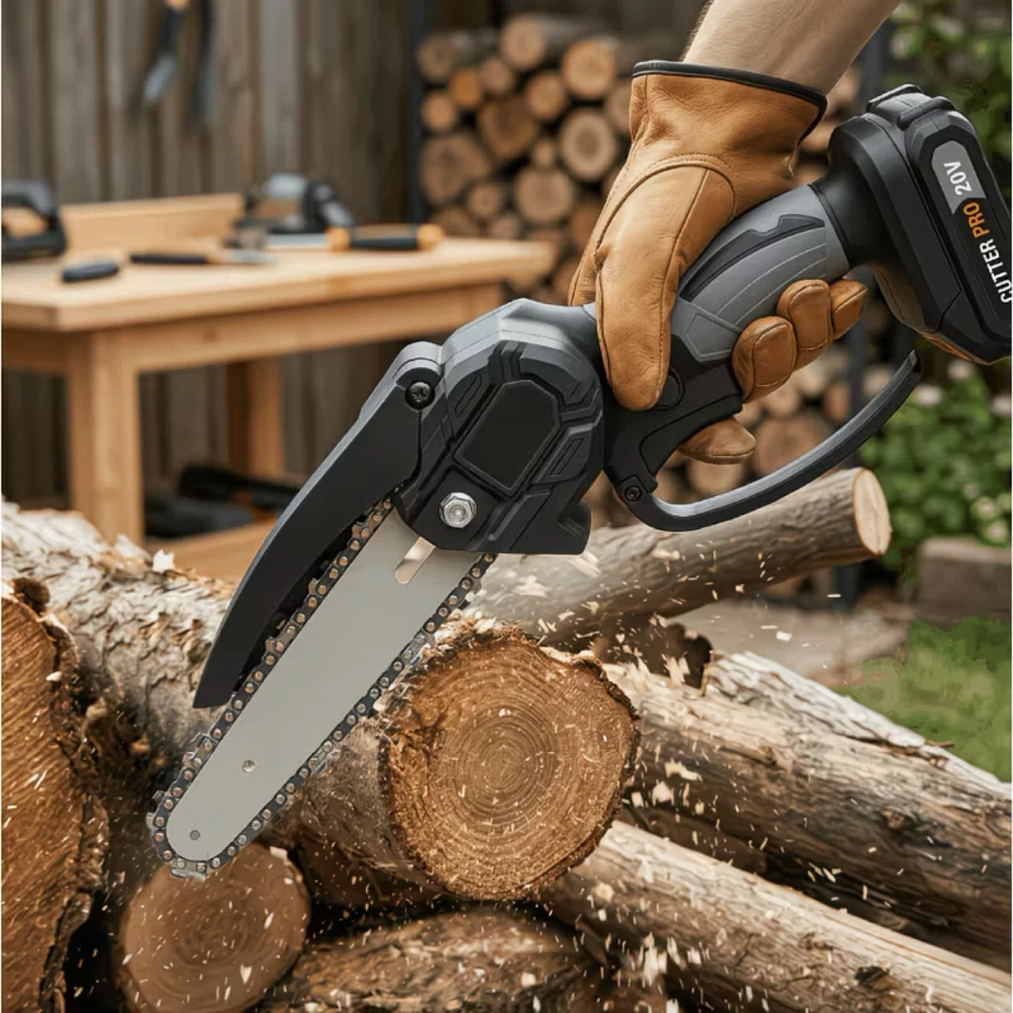 Portable Mini Chainsaw with 2 Batteries - photo 3