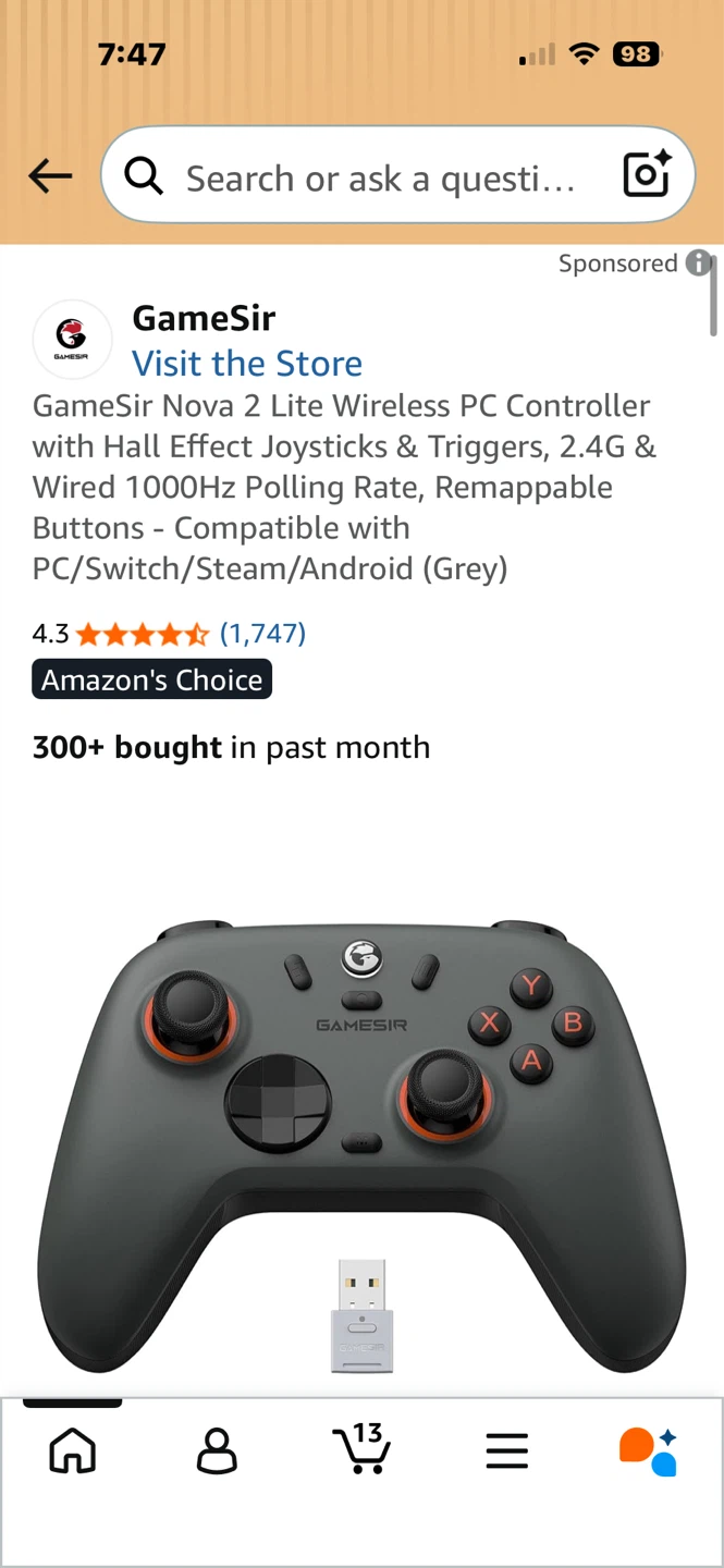 GameSir Nova 2 Lite Wireless PC Controller - Grey - photo 2