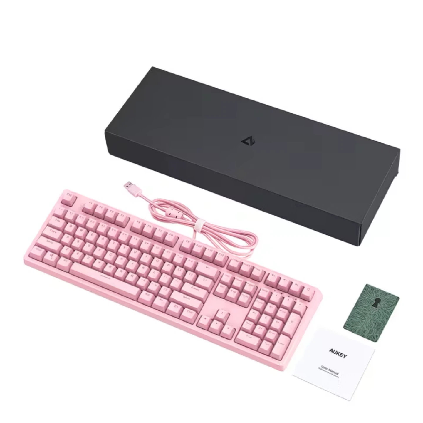 AUKEY Pink Mechanical Keyboard with Blue Switches - photo 2
