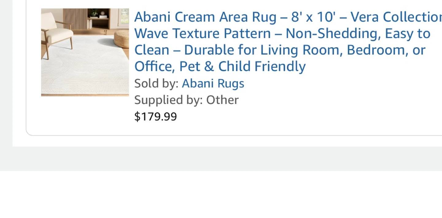 White/Cream Area Rug - 8' x 10' - photo 2