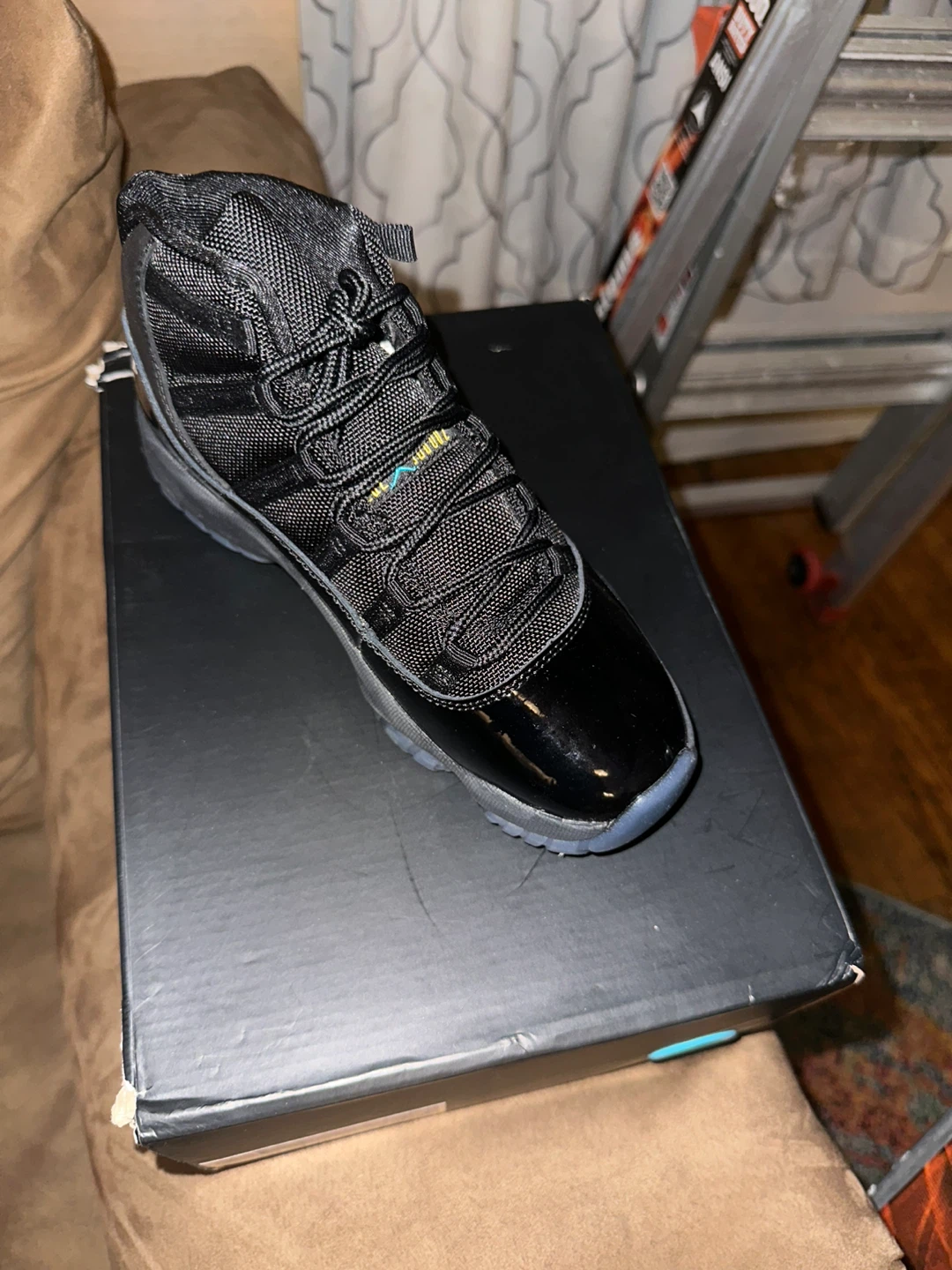 Air Jordan 11 Retro TD "Blackout" 4Y - photo 4