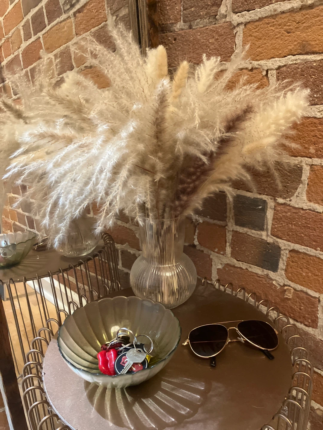 Pampas grass with vase