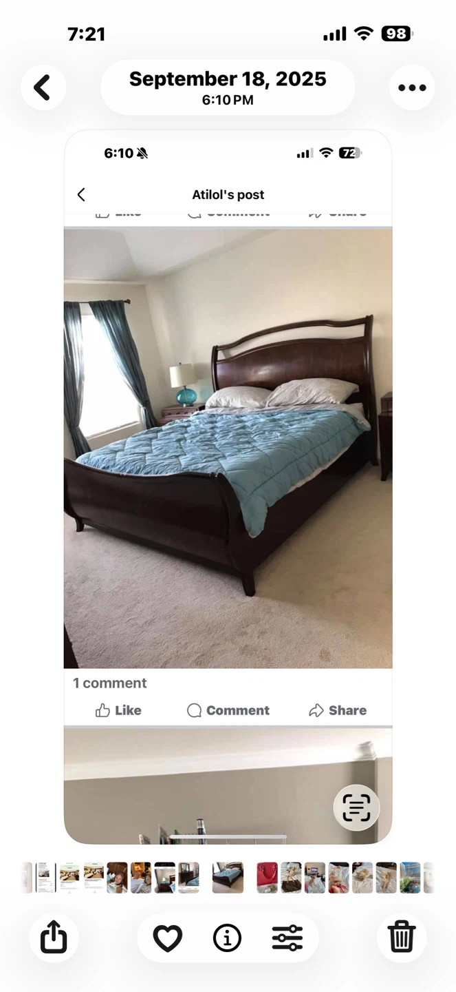 Dark Wood Sleigh Bed Frame