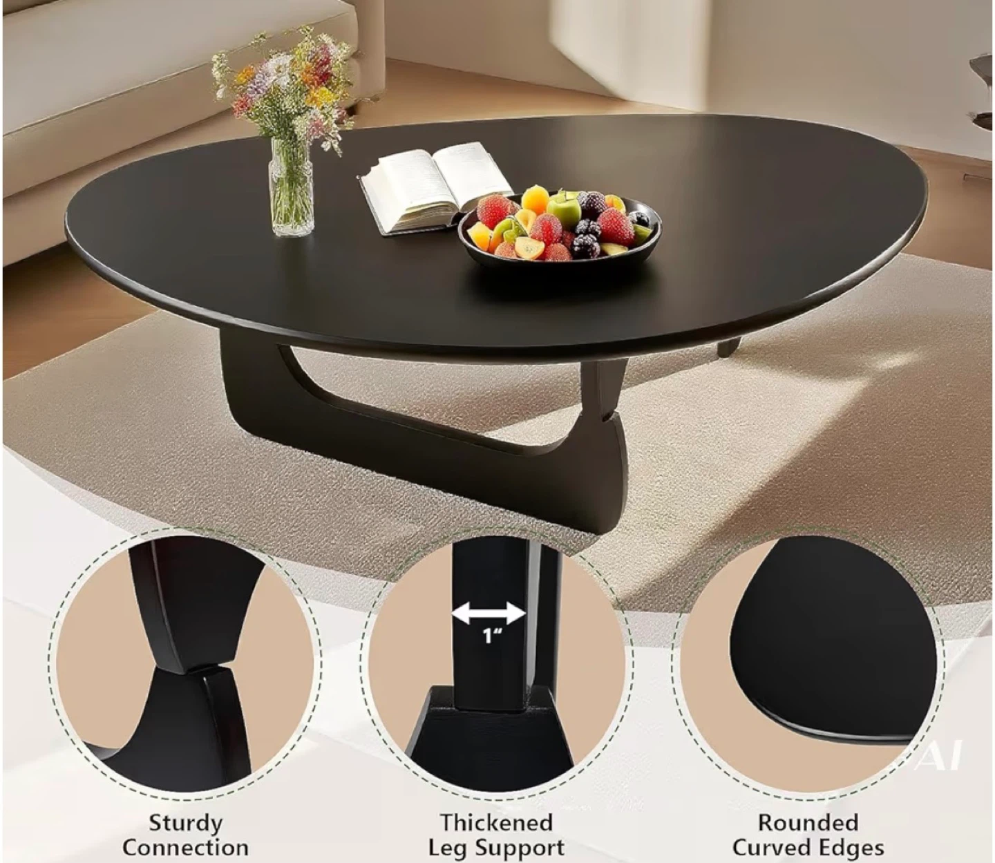 Black Nordic Style Coffee Table - photo 5