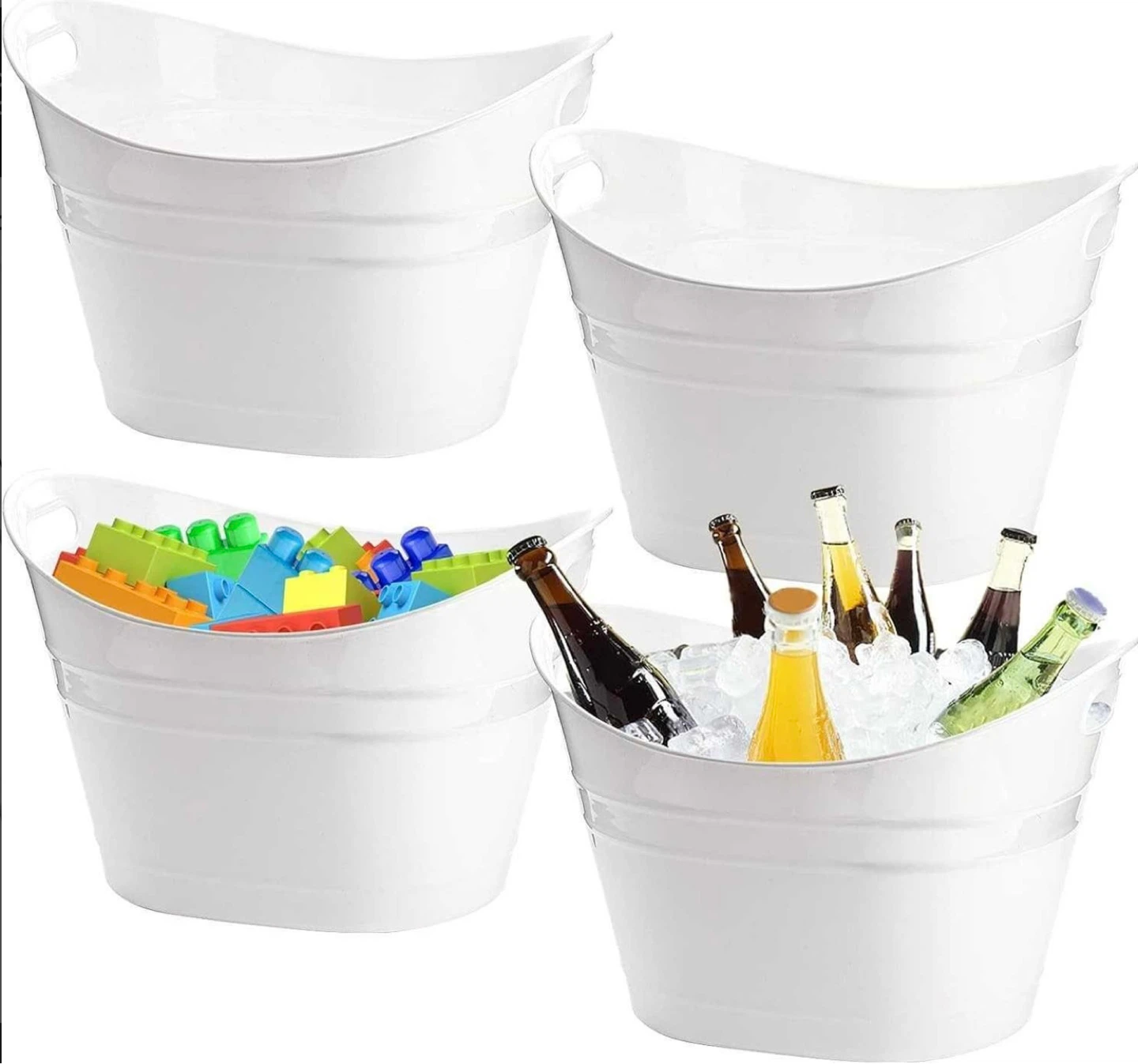 Brand New 4 Pack Beverage Tub, 18L Plastic