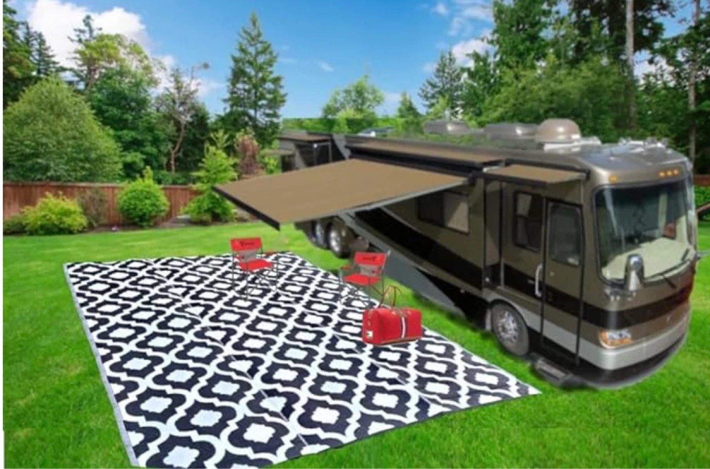 Factory Sealed BalajeesUSA Outdoor Patio Rugs Clearance 9'x12' - photo 4