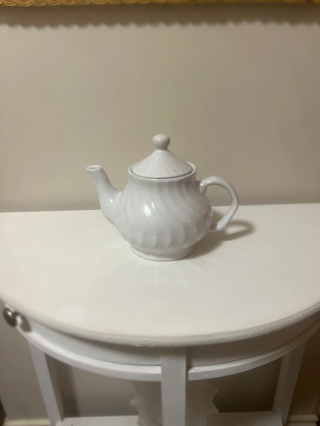White Ceramic Teapot