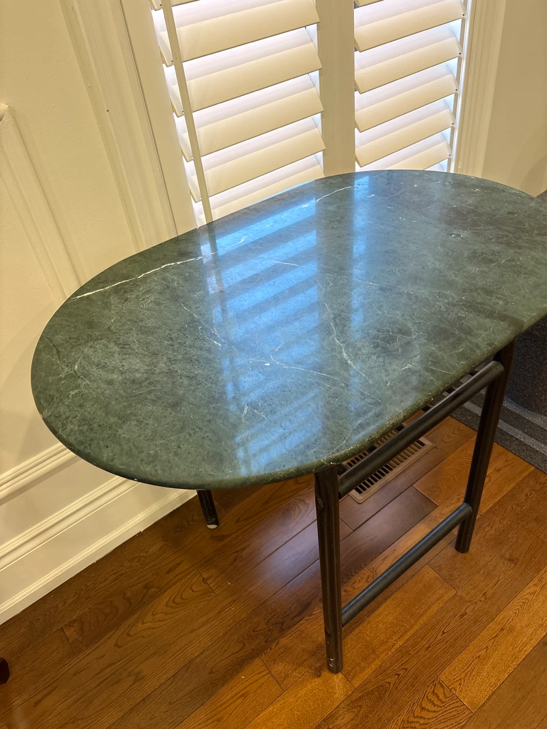 Oval Marble Top Side Table - photo 2