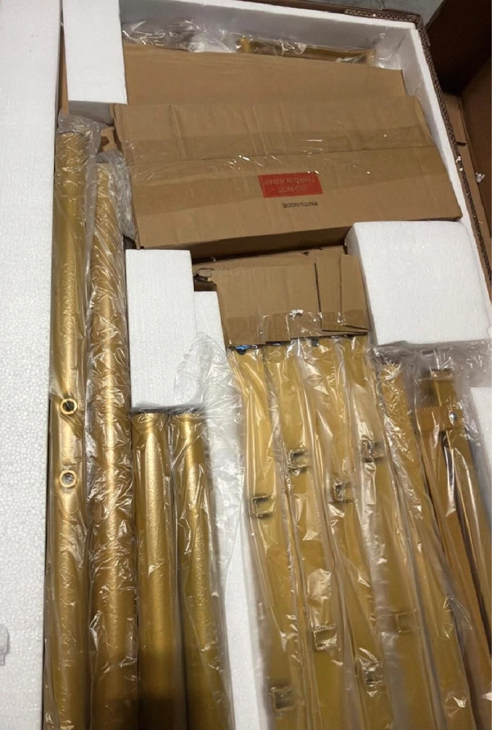 Brand New in Box 14" Full Metal Platform Bed, Gold - photo 4