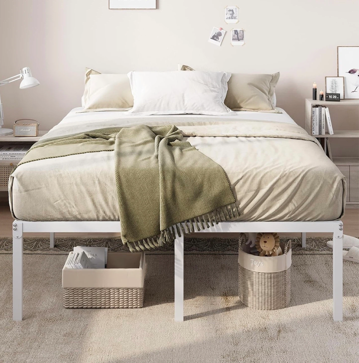 New in Box Full Size Bed Frame, 18 Inch Metal Platform - photo 4
