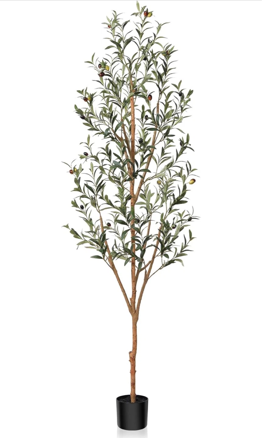 Artificial Olive Tree with Basket Planter