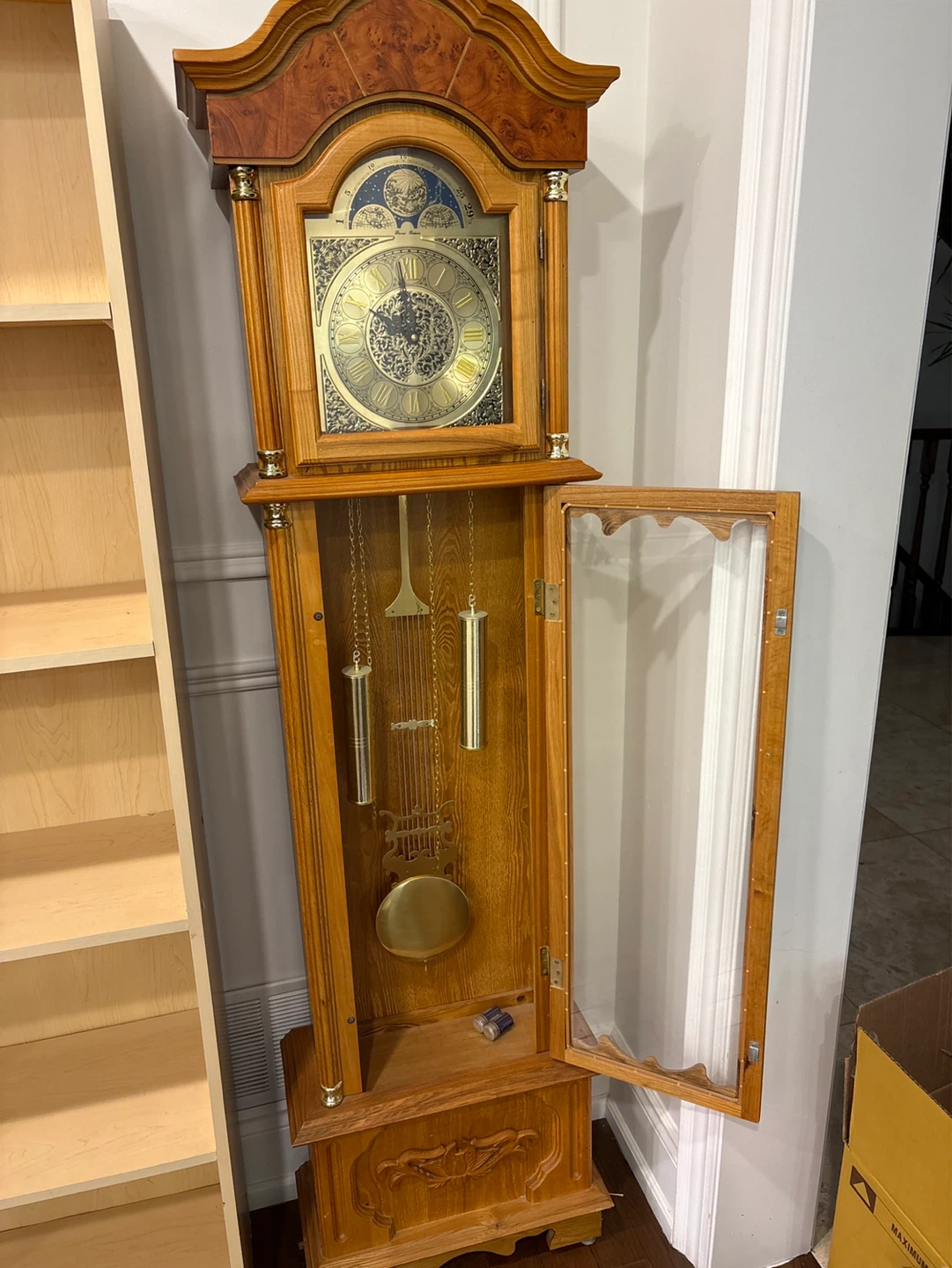 Oak Grandfather Clock with Chime - photo 2