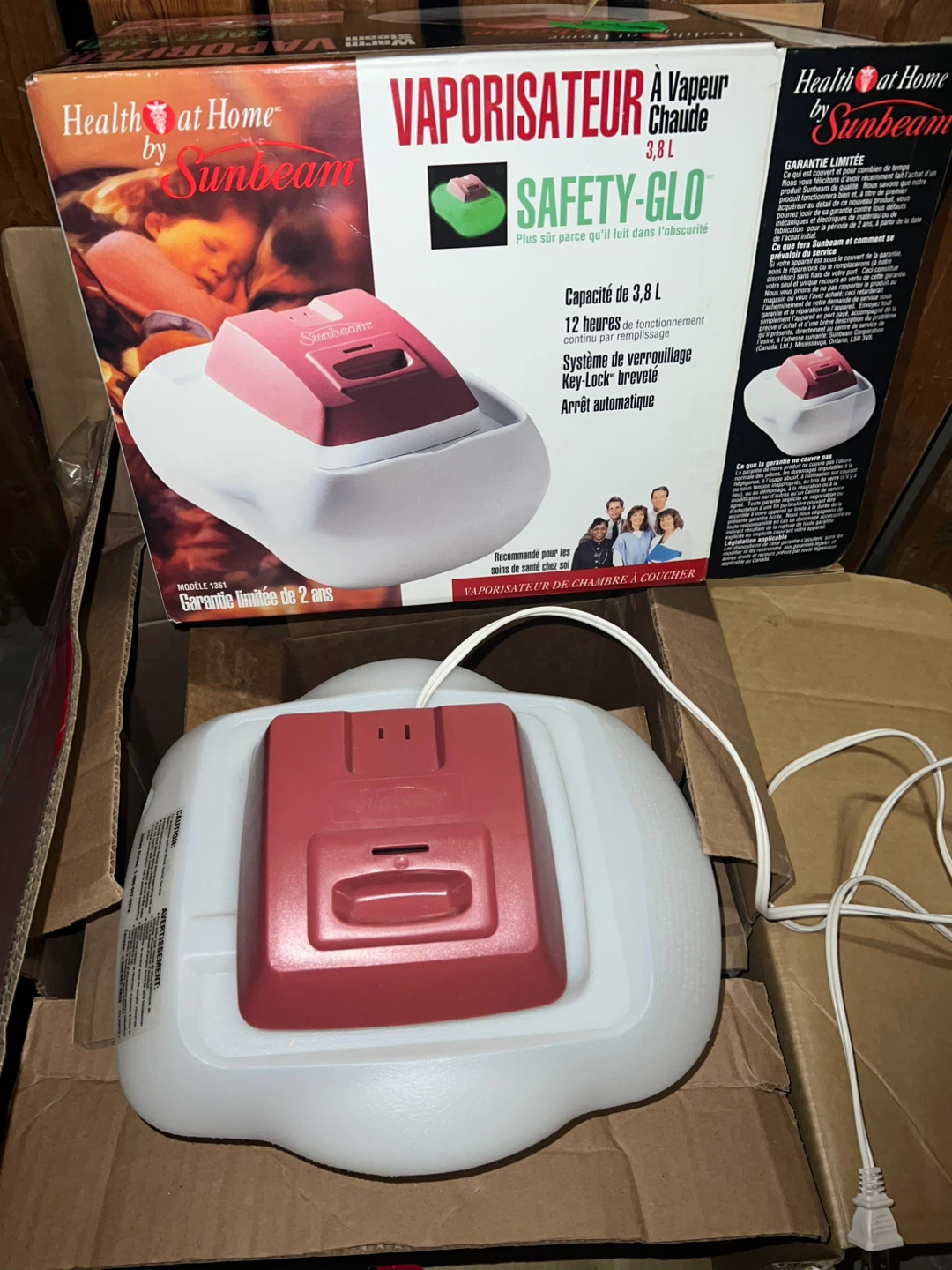 Sunbeam Vaporisateur Safety-Glo Humidifier