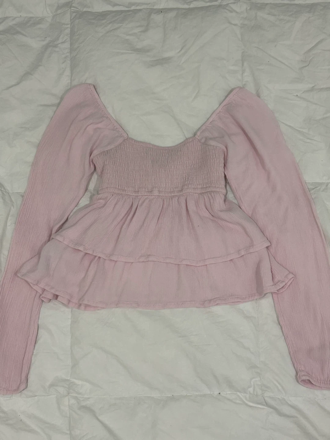 Hollister Pink Peplum Top - Size S - photo 3