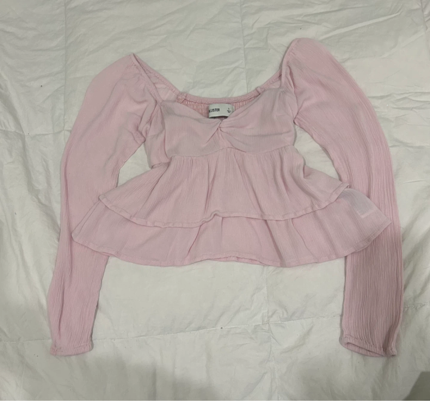 Hollister Pink Peplum Top - Size S