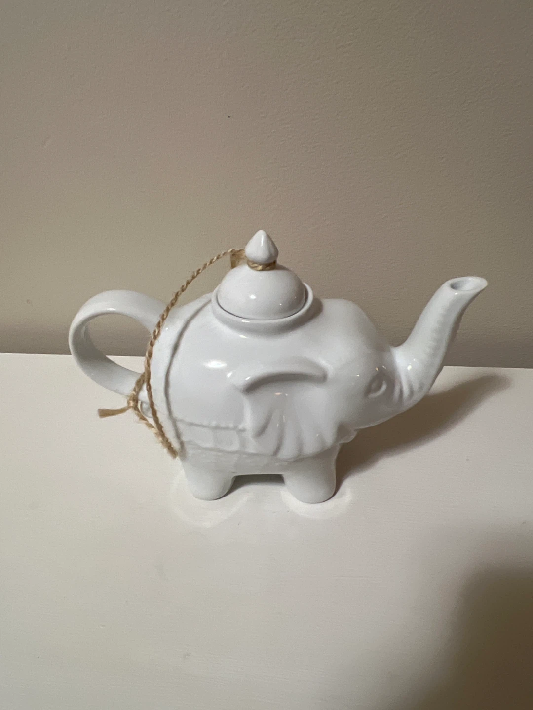 White Elephant Teapot