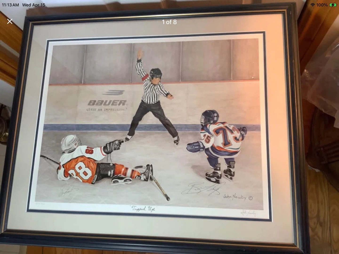 John Newby’s Vt Ltd Ed Lith Autographed by Eric & Brett Lindros🐞